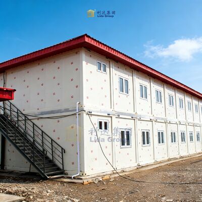 کیفیت Q195 خانه های تخت بسته بندی فولاد سبک عایق صوتی پیش ساخته خانه های کانتینر حمل و نقل کارخانه