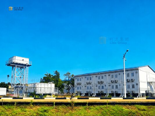 Chất lượng Detachable Fireproof Flat Pack Container House A1 Rated Rock Wool Panel Light Steel Frame Prefab Safety Shelter Nhà máy