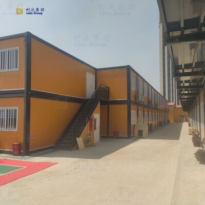 Casa prefabricada de contenedores insonorizada e impermeable, resistente a terremotos, para campamentos mineros