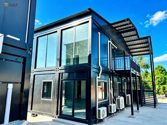 Quality 6000x3000x2800mm Mobile Container House with A1 Fire Rated and Double-glazed Aluminum Curtain Wall factory